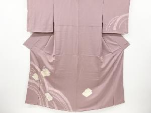 絞り色紙に花模様刺繍訪問着